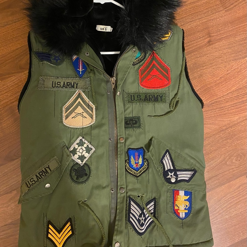 Camo green vest